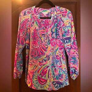 Lilly Pulitzer Elsa Paisley Women's silk Top